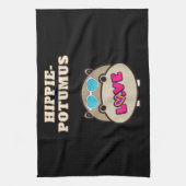 Hippie Potumus Baby Hippopotamus Lover Theedoek (Verticaal)
