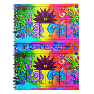 hippie psychedelic groovy notebook notitieboek