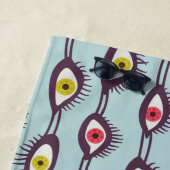 HIppie Psychedelic Ogen Trippy Kleurrijk Strandlaken (In situ)