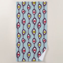 HIppie Psychedelic Ogen Trippy Kleurrijk Strandlaken