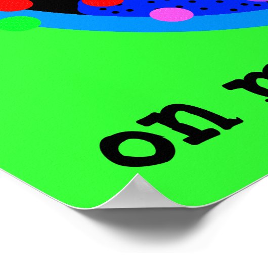 Hippie Psychedelic Rainbow Buzz Cat Poster (Hoek)