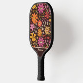 Hippie Psychedelische 70s Groovy Bloemen Oog Custo Pickleball Paddle (Links)