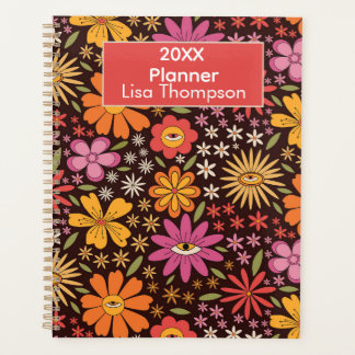 Hippie Psychedelische Groovy Bloemen Oog Gepersona Planner