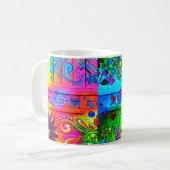 hippie psychedelische koffie mok (Voorkant links)