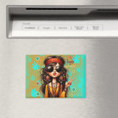 Hippie Quirky Peace & Love Magnet (Insitu (Vaatwasser))