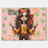 Hippie Quirky Stay Weird Magnet (Voorkant)