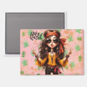Hippie Quirky Stay Weird Magnet (Voorkant / Achterkant)