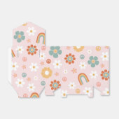 Hippie Rainbow Floral Birthday Bedankdoosjes (Uitgevouwen)