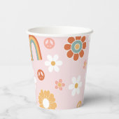 Hippie Rainbow Groovy Birthday Papieren Bekers (Achterkant)