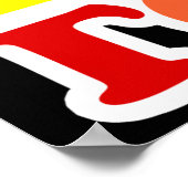 Hippie Rainbow Love Valentijnsdag Poster (Hoek)