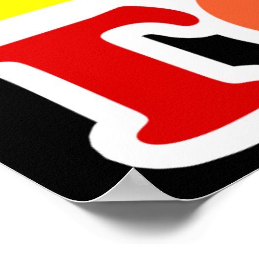 Hippie Rainbow Love Valentijnsdag Poster (Hoek)