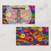 Hippie Rainbow Pattern Visitekaartje (Voorkant / Achterkant)