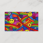 Hippie Rainbow Pattern Visitekaartje (Achterkant)