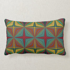 Hippie Red Blue Yellow Green Ethnic Trippy Earthy Kussen