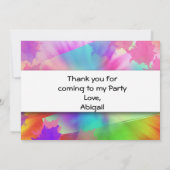 Hippie regenboog retro bedankkaart kaart (Achterkant)