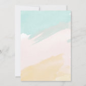 Hippie Retro Baby shower Groovy Pastels Peace Love Kaart (Achterkant)