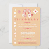 Hippie Retro Bachelorette Weekend Kaart (Achterkant)