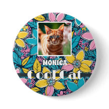 Hippie Retro Bloemrijke Groovy Coole Kat Aangepast