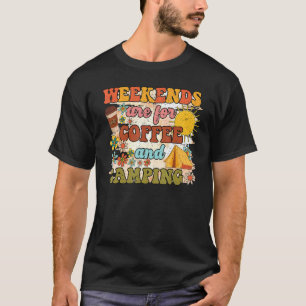 Hippie Retro Boho Weekends zijn voor koffie en kam T-shirt