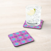 Hippie Retro chill out abstracte kunst Bier Onderzetter (Rechterzijde)