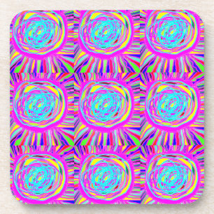 Hippie Retro chill out abstracte kunst Bier Onderzetter