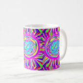 Hippie Retro chill out abstracte kunst Koffiemok (Voorkant rechts)