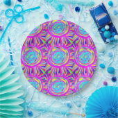 Hippie Retro chill out abstracte kunst Papieren Bordje (Feest)