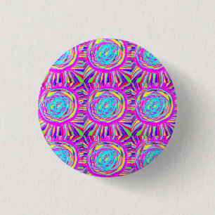 Hippie Retro chill out abstracte kunst Ronde Button 3,2 Cm