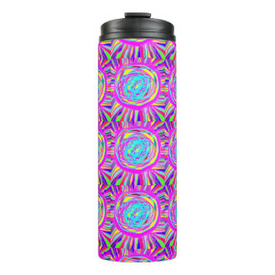 Hippie Retro chill out abstracte kunst Thermosbeker