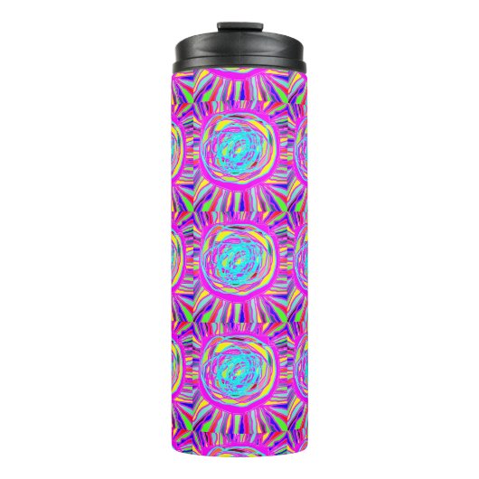 Hippie Retro chill out abstracte kunst Thermosbeker (Voorkant)