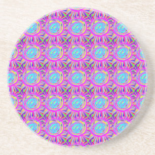 Hippie Retro chill out abstracte kunst Zandsteen Onderzetter