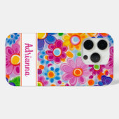 Hippie Retro Groovy Bloemstuk Persoonlijk Case-Mate iPhone Case (Achterkant (horizontaal))