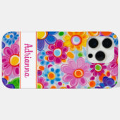 Hippie Retro Groovy Bloemstuk Persoonlijk Case-Mate iPhone Case (Achterkant (horizontaal))