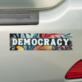 Hippie Retro Groovy Democratie Politiek Bumpersticker (Op auto)