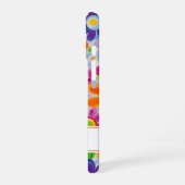 Hippie Retro Groovy Florale Gepersonaliseerde iPhone 16 Hoesje (Linkerkant)