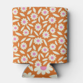 Hippie Retro Madelief Bloemige Bruiloft   Blikjeskoeler (Achterkant)