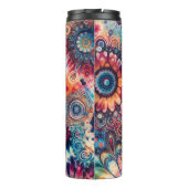 Hippie Retro Stropdas-kleurstof monogram Thermosbeker (Achterkant)