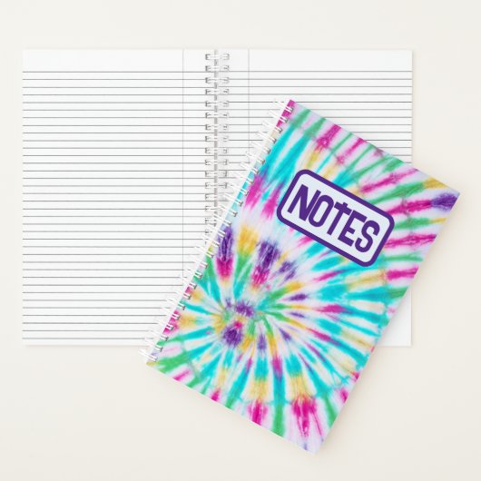Hippie Retro Tie Dye Notitieboek (Binnen)