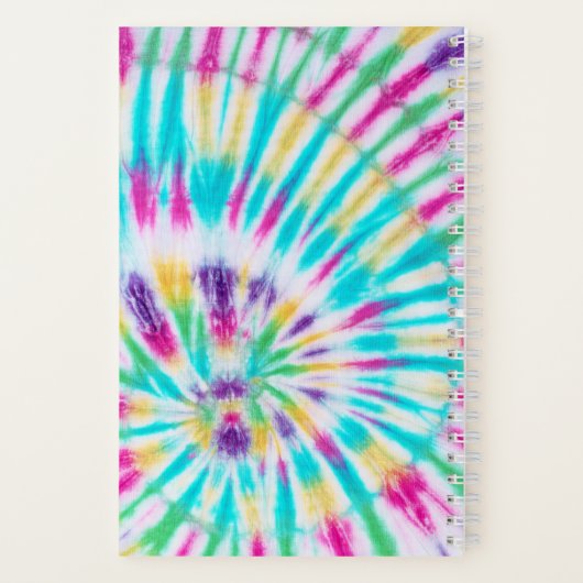 Hippie Retro Tie Dye Notitieboek (Achterkant)