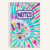 Hippie Retro Tie Dye Notitieboek (Voorkant)