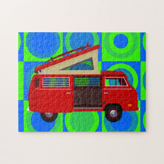 HIPPIE RETRO VAN JIGSAW PUZZLE LEGPUZZEL (Horizontaal)