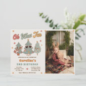 Hippie Rockin 'Kerstboom Verjaardag Oh Wat leuk Kaart (Staand voorkant)