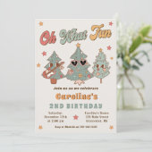 Hippie Rockin 'Kerstboom Verjaardag Oh Wat leuk Kaart (Staand voorkant)