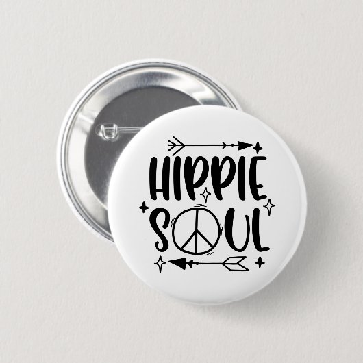 Hippie Ronde Button 5,7 Cm (Voorkant /achterkant)