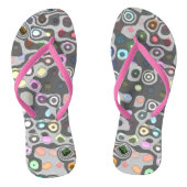 Hippie roze band teenslippers (Voetbed)