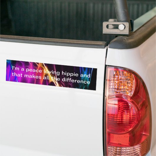 Hippie roze en paarse liefdesvrede bumpersticker (Op Truck)