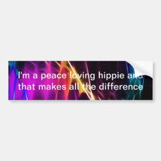 Hippie roze en paarse liefdesvrede bumpersticker