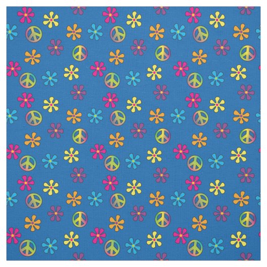 Hippie rust en bloemendouche stof (Swatch)