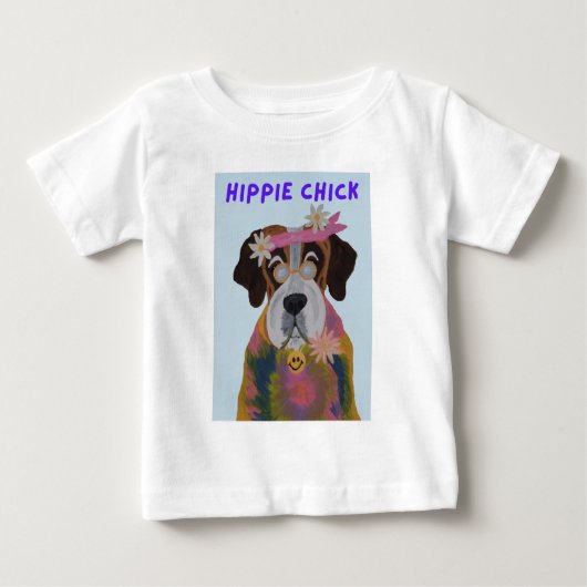 Hippie Saint Bernard Meisje (Voorkant)