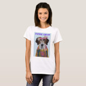 Hippie Saint Bernard Meisje T-shirt (Voorkant volledig)